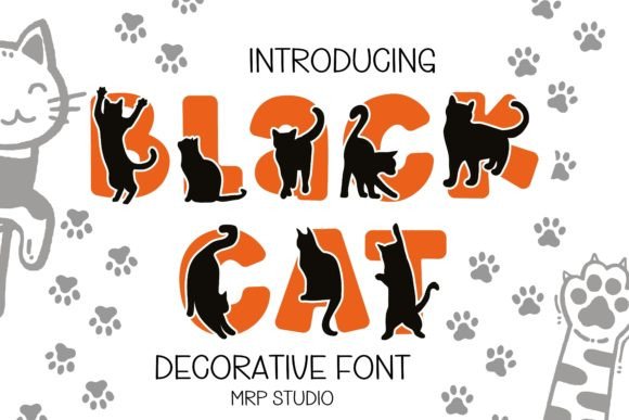 Black Cat: A Spooky and Adorable Typographic Statement