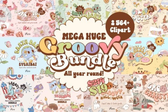 Retro Huge All-year Groovy Bundle: A Timeless Design Resource for Every Season