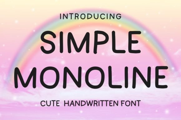Simple Monoline Font: A Playful and Friendly Handwritten Sans Serif Style